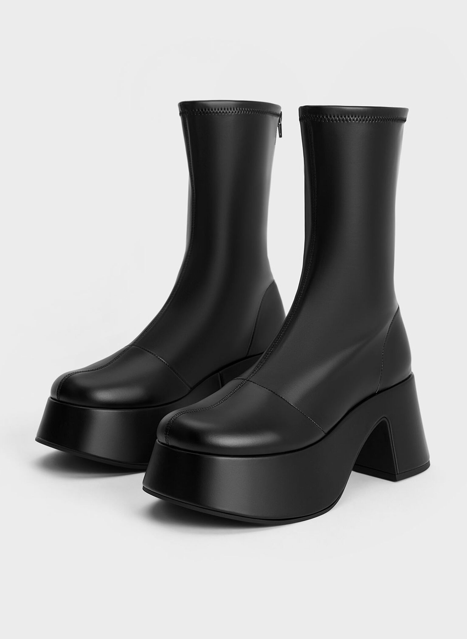 Rubina Platform Calf Boots, Black Box, hi-res