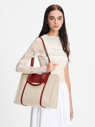 Shalia Canvas Tote Bag, Multi, hi-res