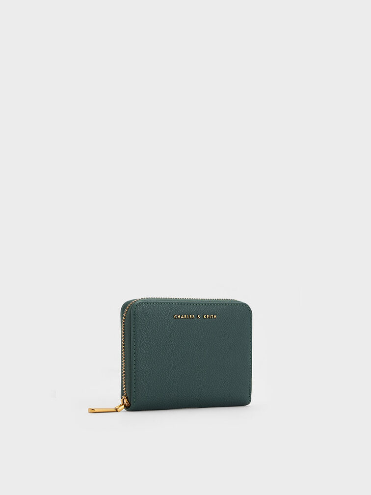 Dulcie Zip-Around Square Wallet, Green, hi-res