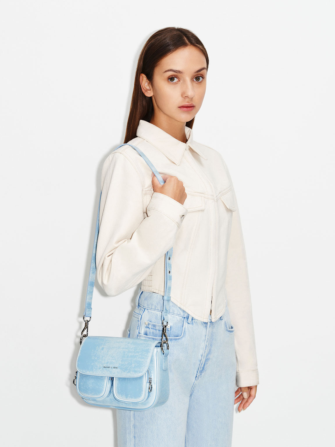 Charles and keith front flap crossbody store