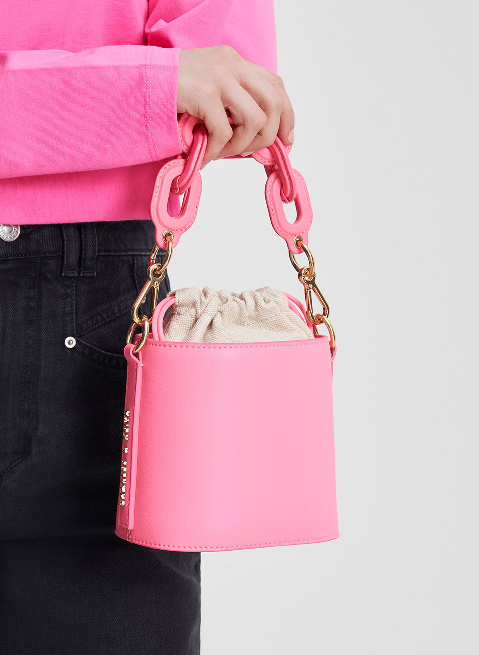 Catena Bucket Bag, Pink, hi-res