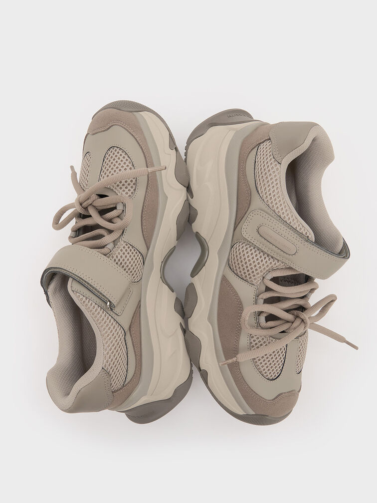 Gaskell Mesh Mary Jane Sneakers, Taupe, hi-res
