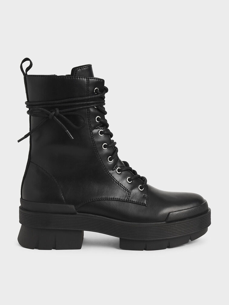 Combat Boots, Black, hi-res