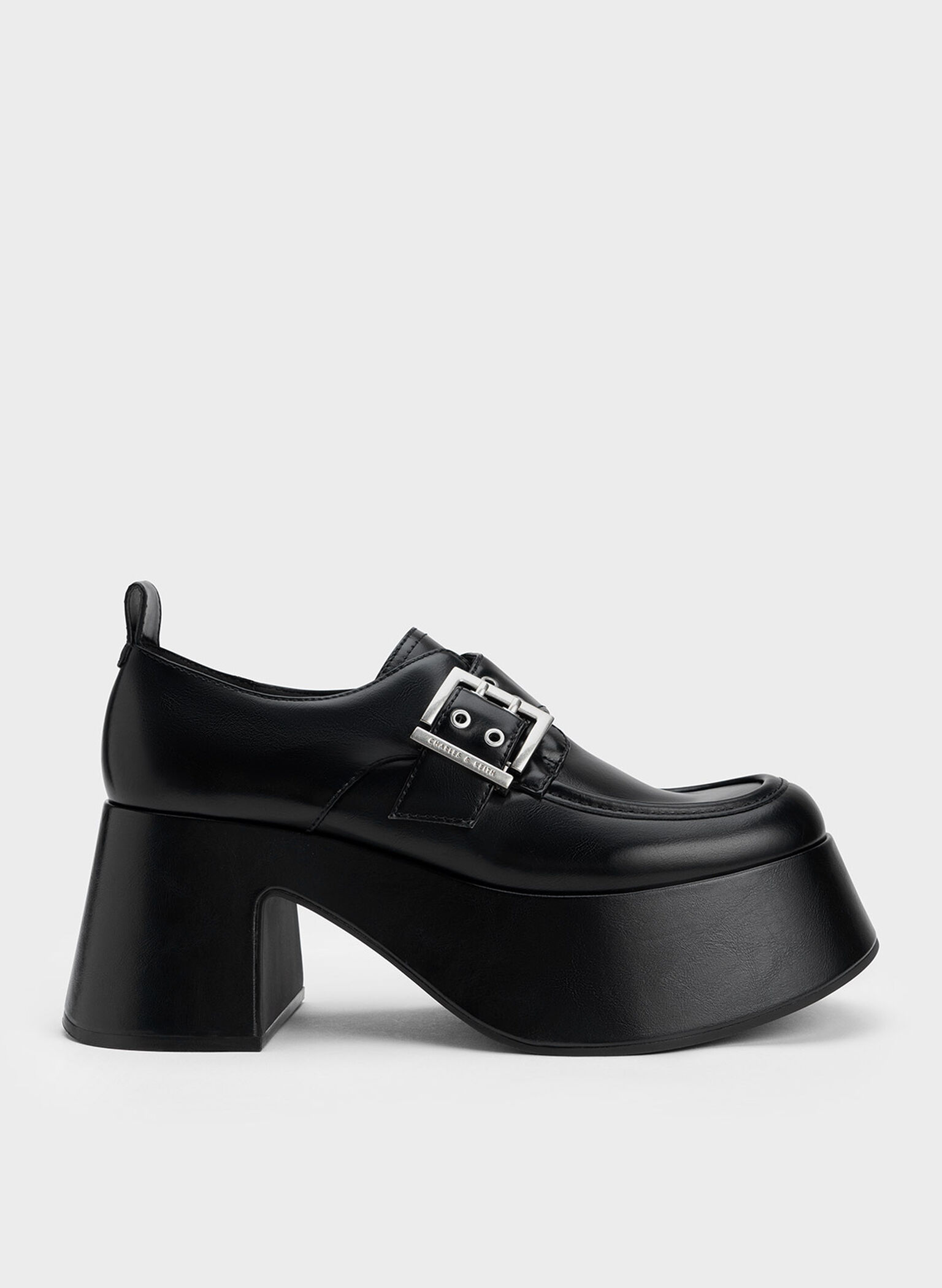 Rubina Buckled Chunky Loafers, Black, hi-res