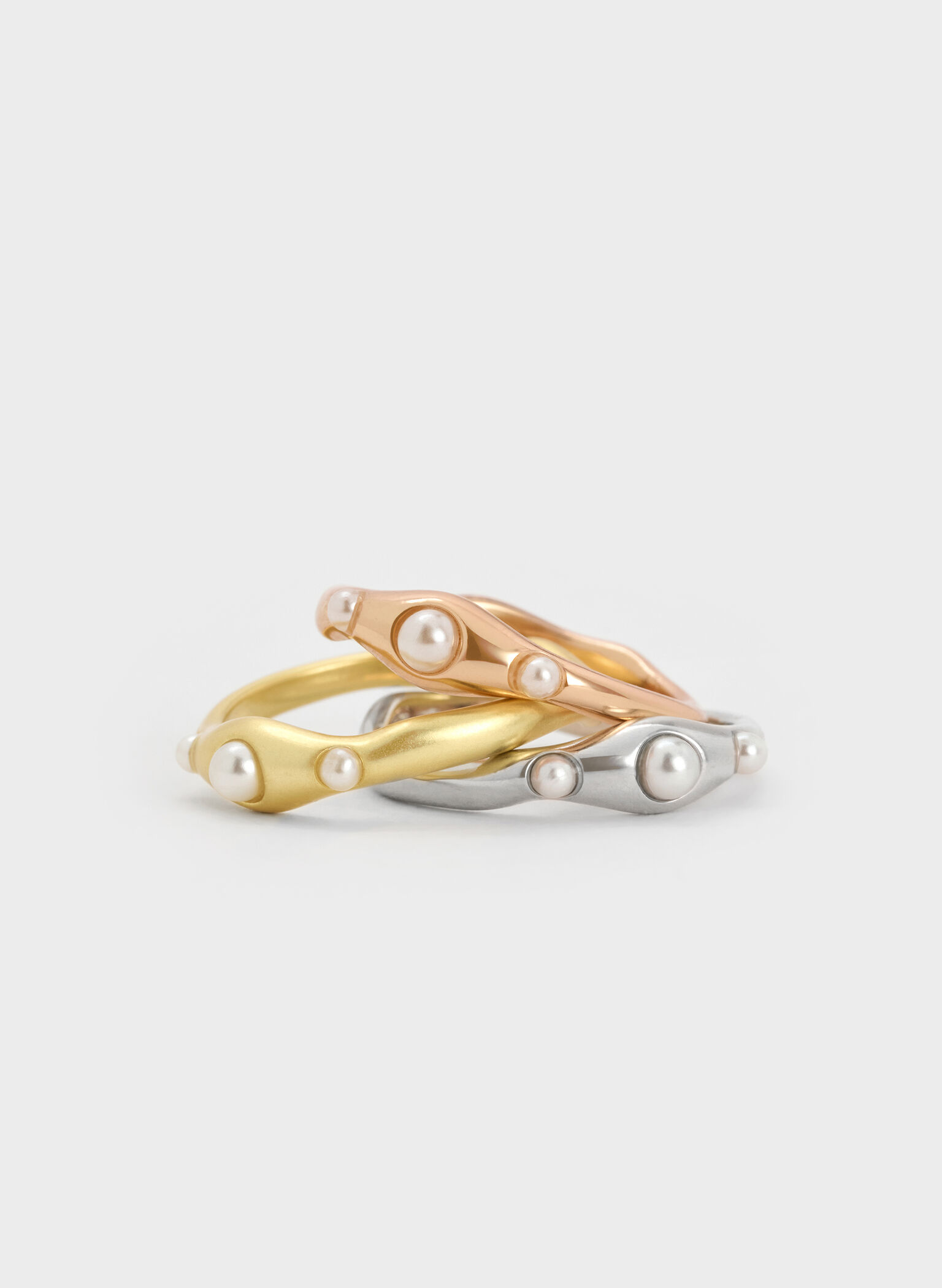 Corrine Pearl Sculptural Ring, Rose Gold, hi-res