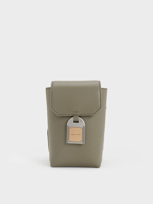 Austen Tumbler Crossbody Bag, Khaki, hi-res