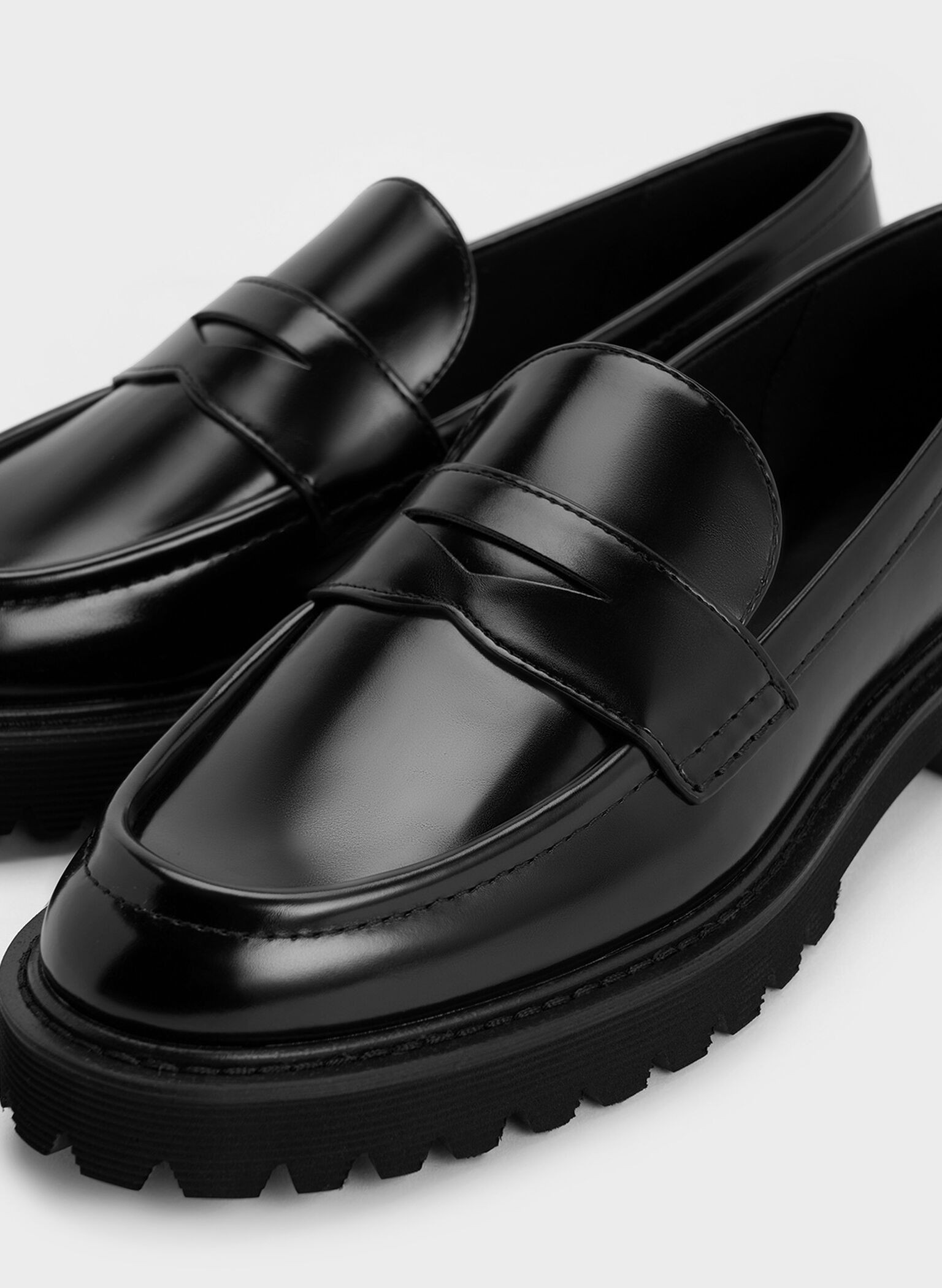 Kaiya Penny Loafers, Black Box, hi-res