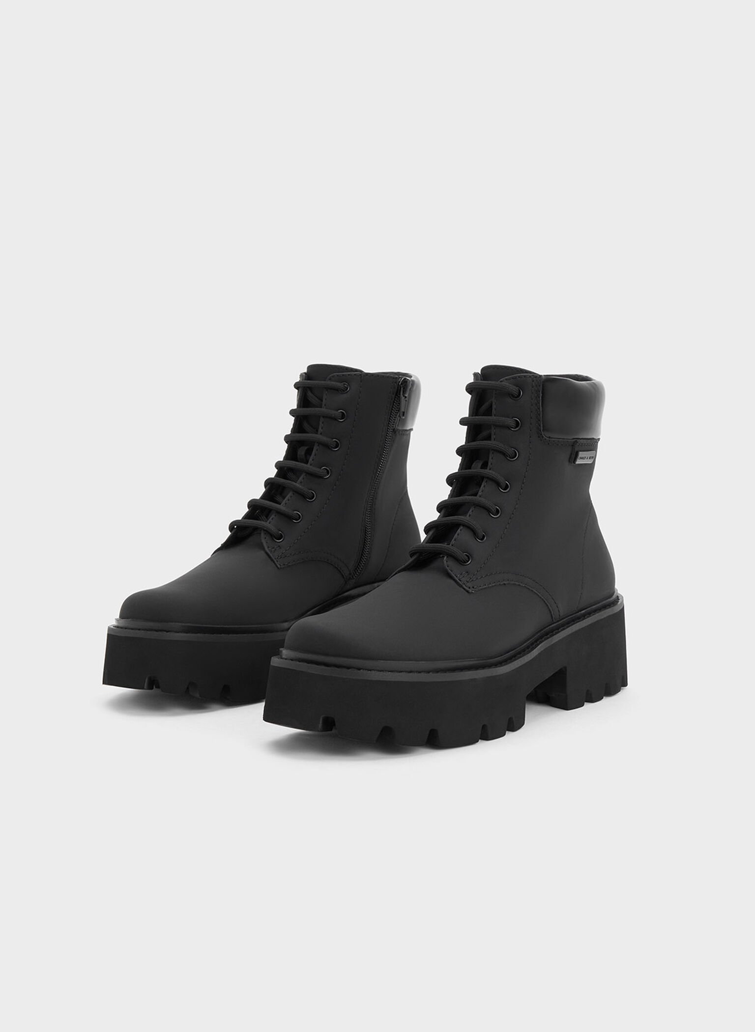 Ripley Ridged Sole Ankle Boots, Black, hi-res