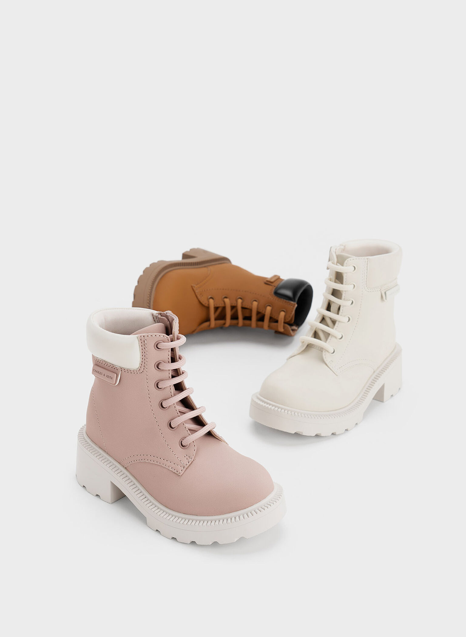 Girls' Side-Zip Ankle Boots, Chalk, hi-res