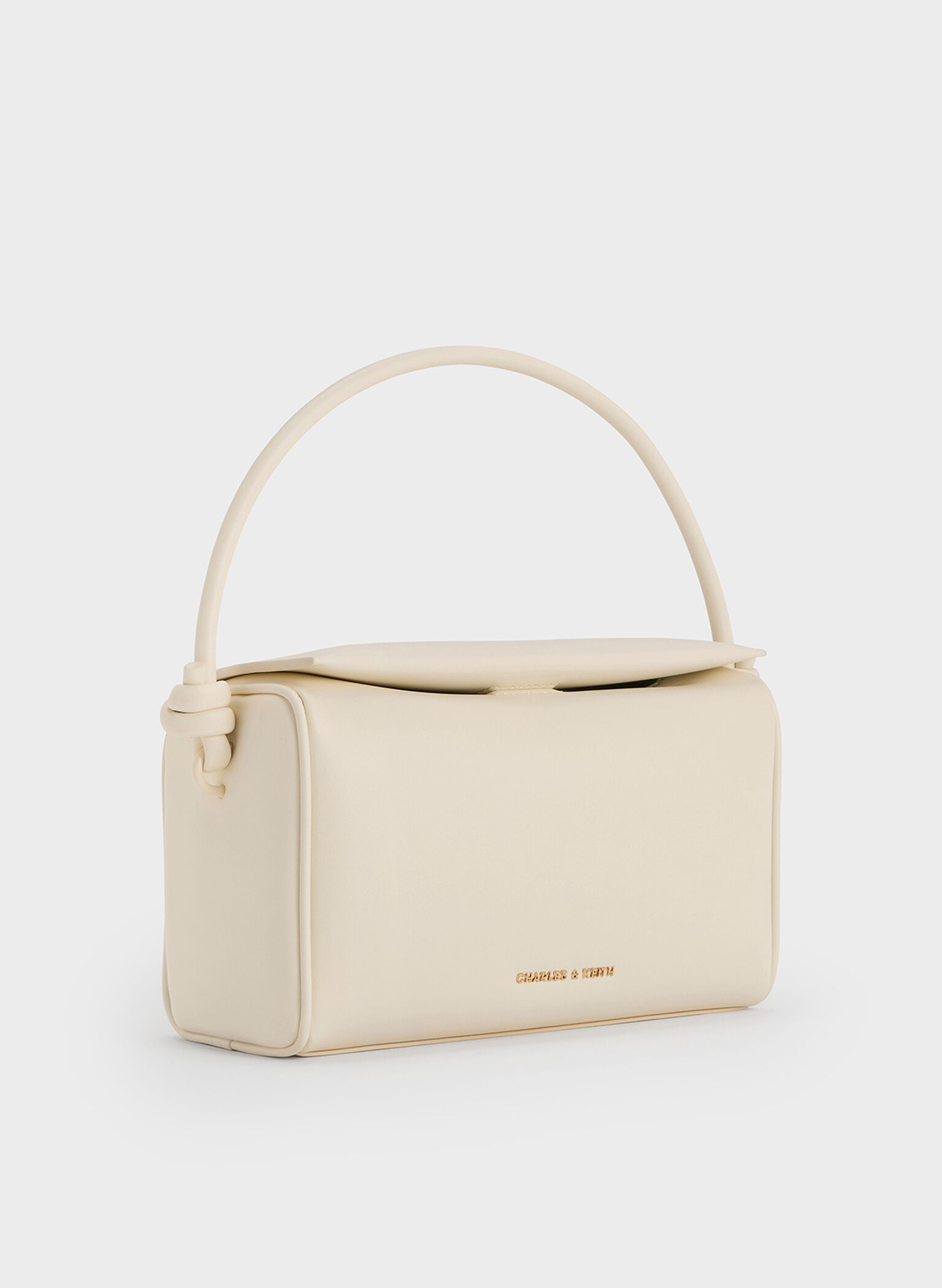 Sammie Knotted-Handle Boxy Bag, Cream, hi-res