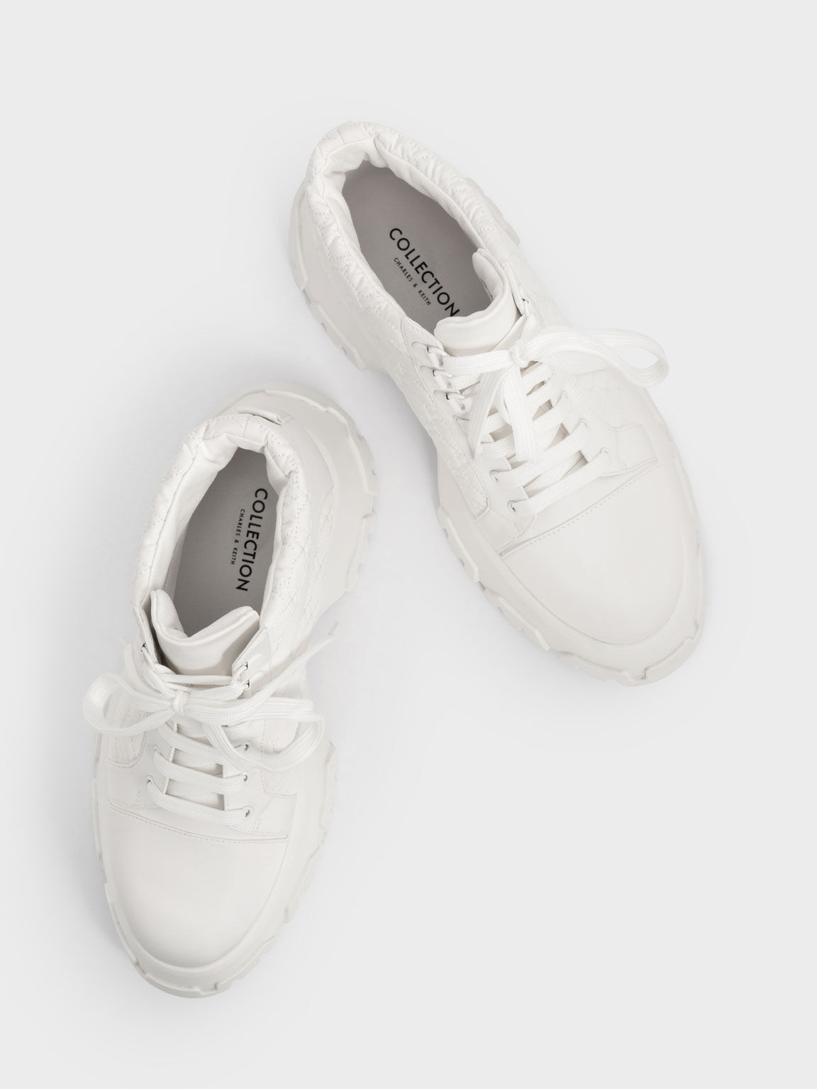 All white chunky sneakers clearance