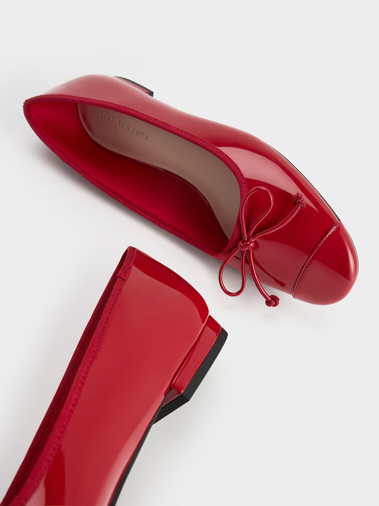 Glennis Bow Ballet Flats, Red, hi-res