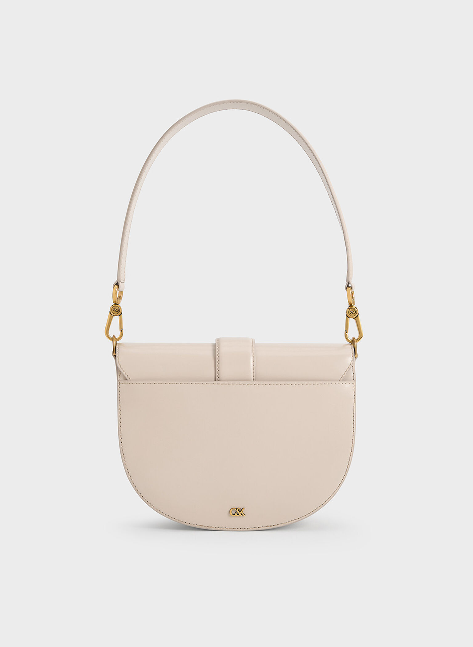 Gabine Leather Saddle Bag, Oat, hi-res