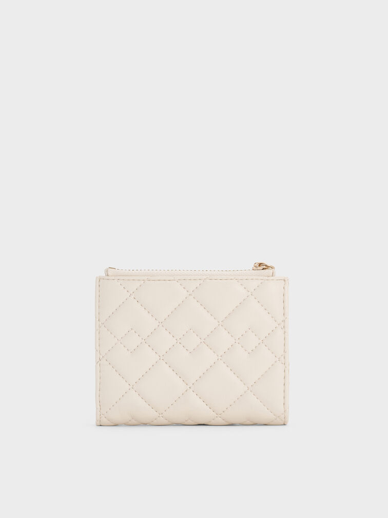 Duo Quilted Small Wallet, Cream, hi-res