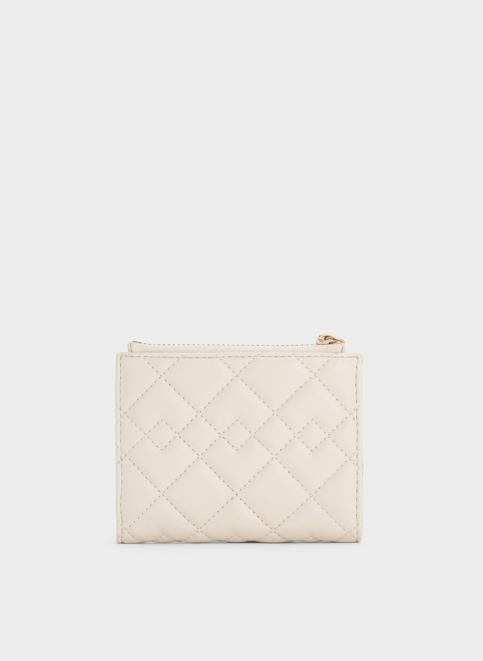 Duo Quilted Small Wallet, Cream, hi-res