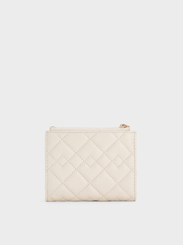 Duo Quilted Small Wallet, Cream, hi-res
