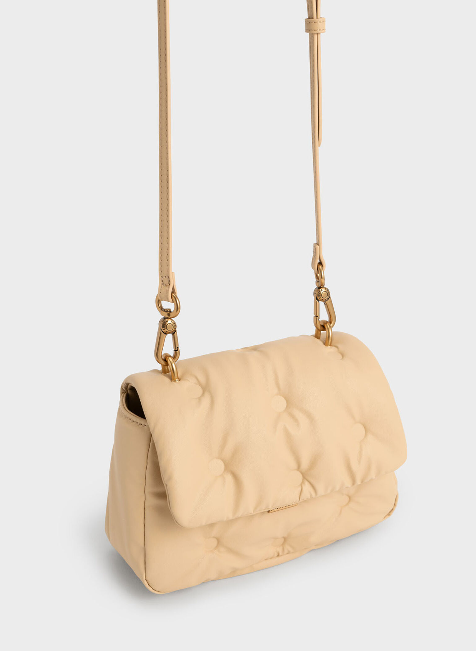 Koi Padded Chain Handle Bag, Beige, hi-res