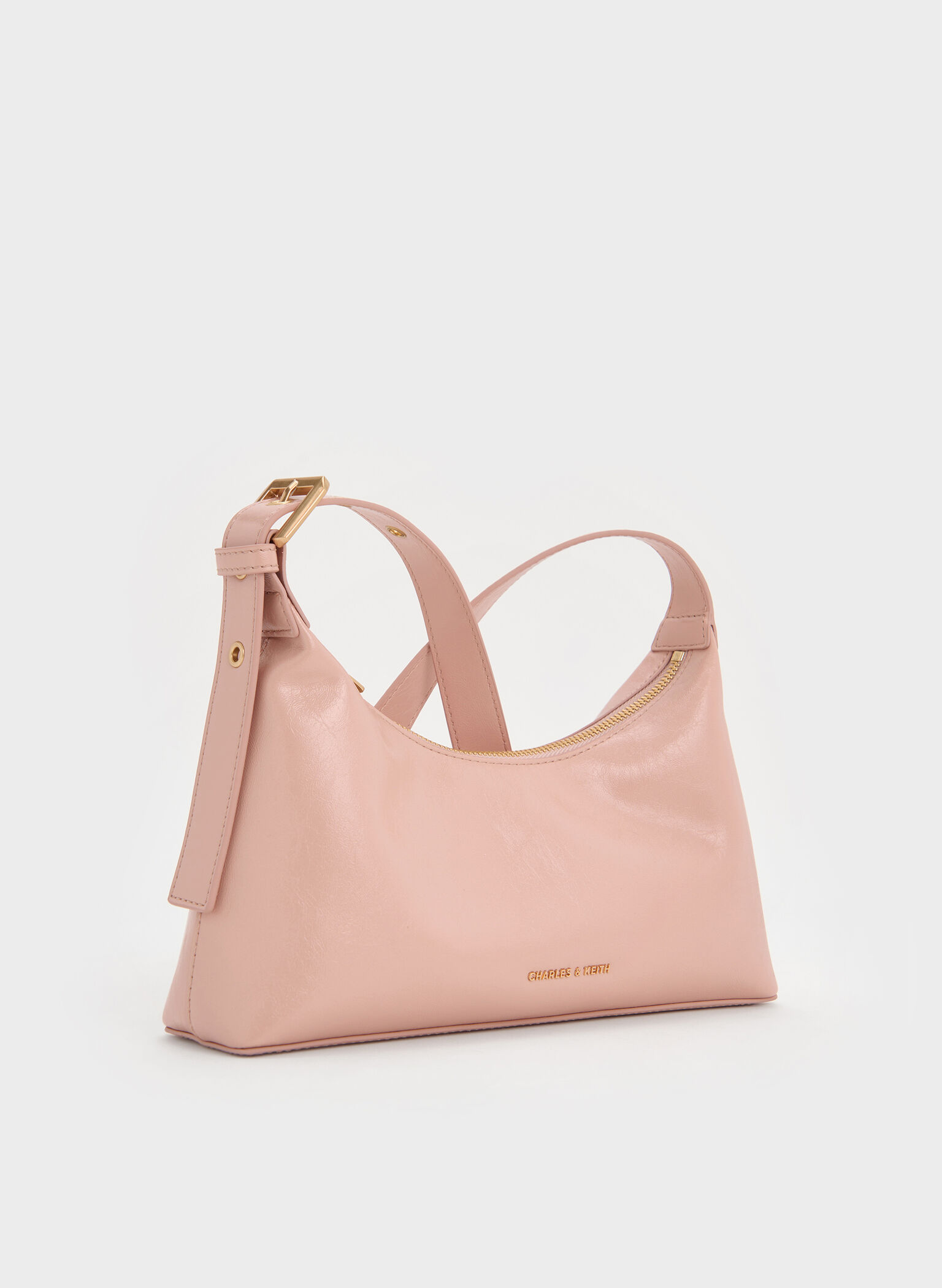 Atwood Chain-Embellished Shoulder Bag, Light Pink, hi-res