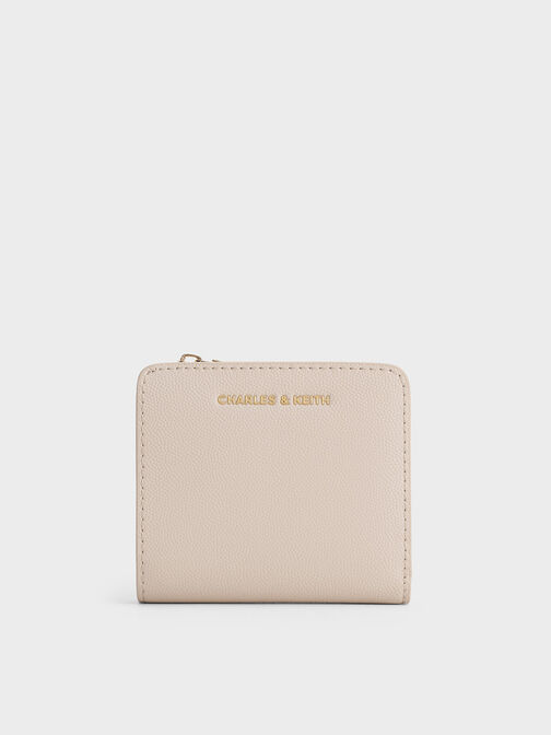 Keely Top Zip Small Wallet, Oat, hi-res