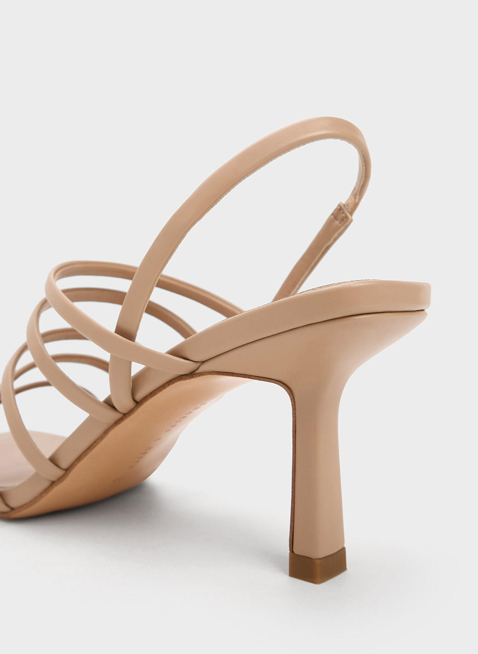 Strappy Blade Heel Sandals, Nude, hi-res