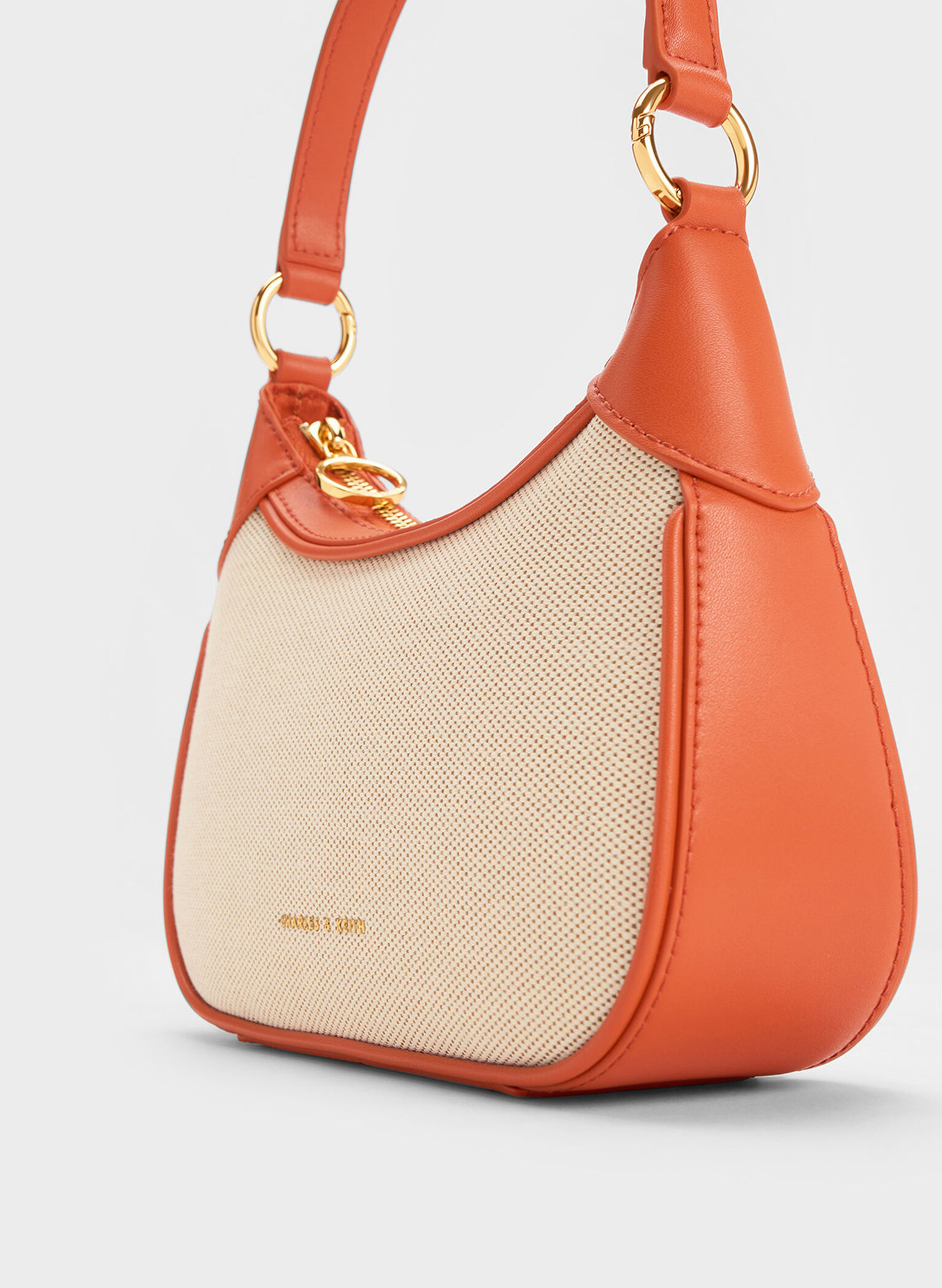 Mini Alcott Scarf Handle Canvas Bag, Orange, hi-res