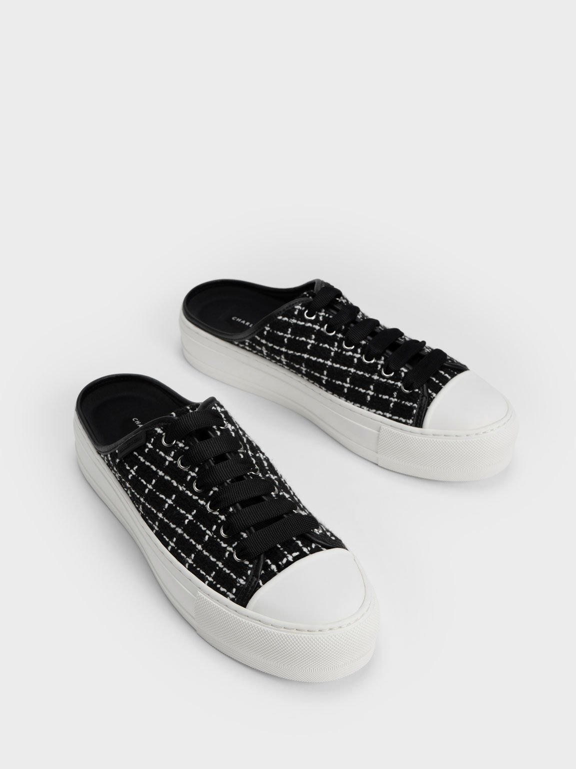 Vince tweed sales slip on sneakers