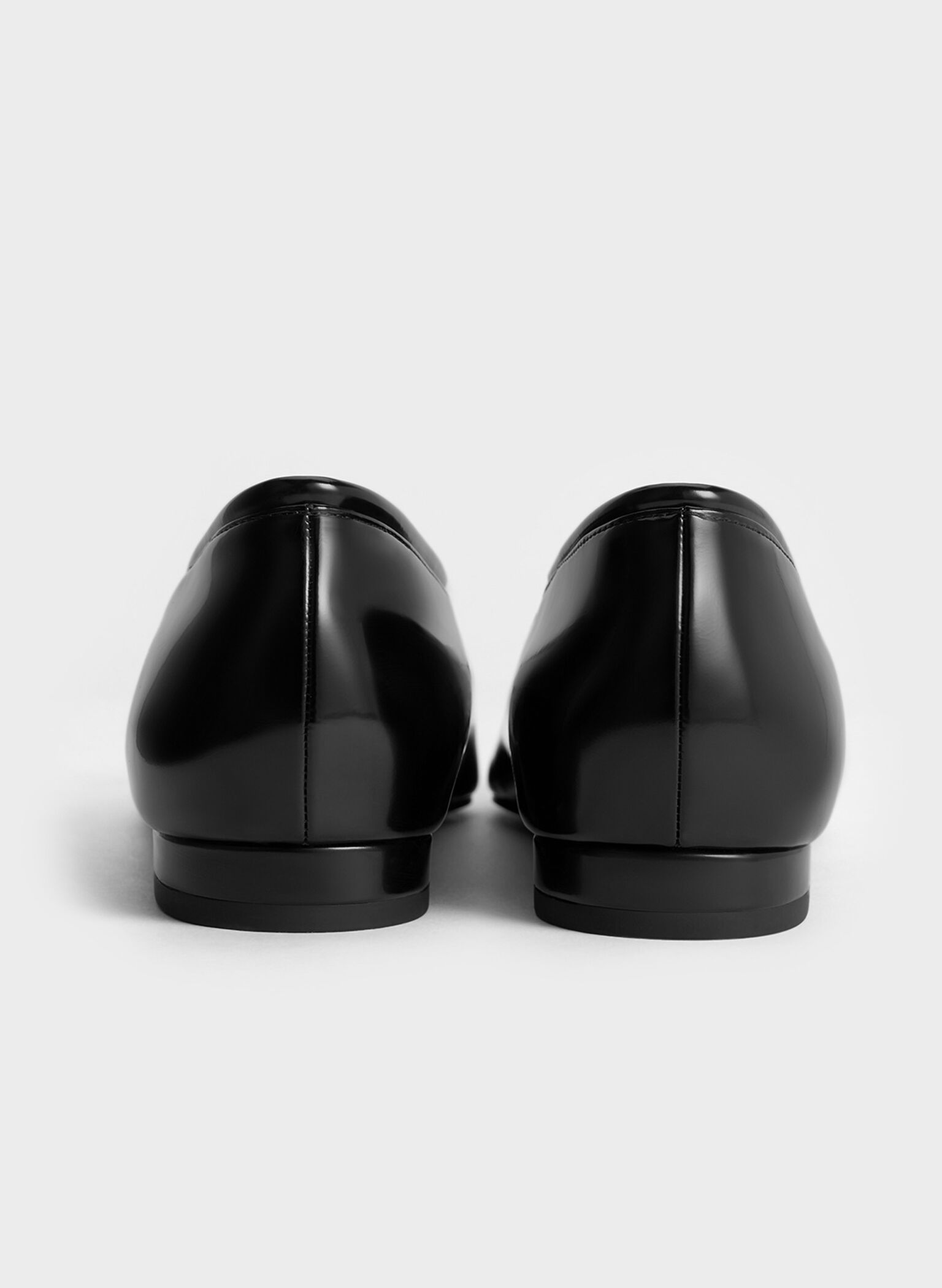 Bow Pointed-Toe Ballet Flats, Black Box, hi-res