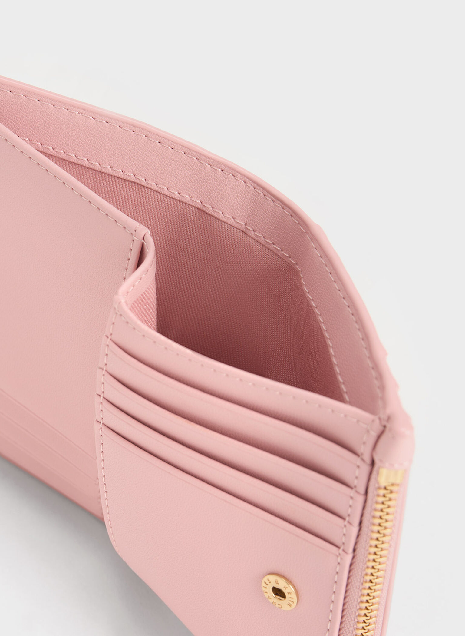 Gemma Quilted Card Holder, Light Pink, hi-res