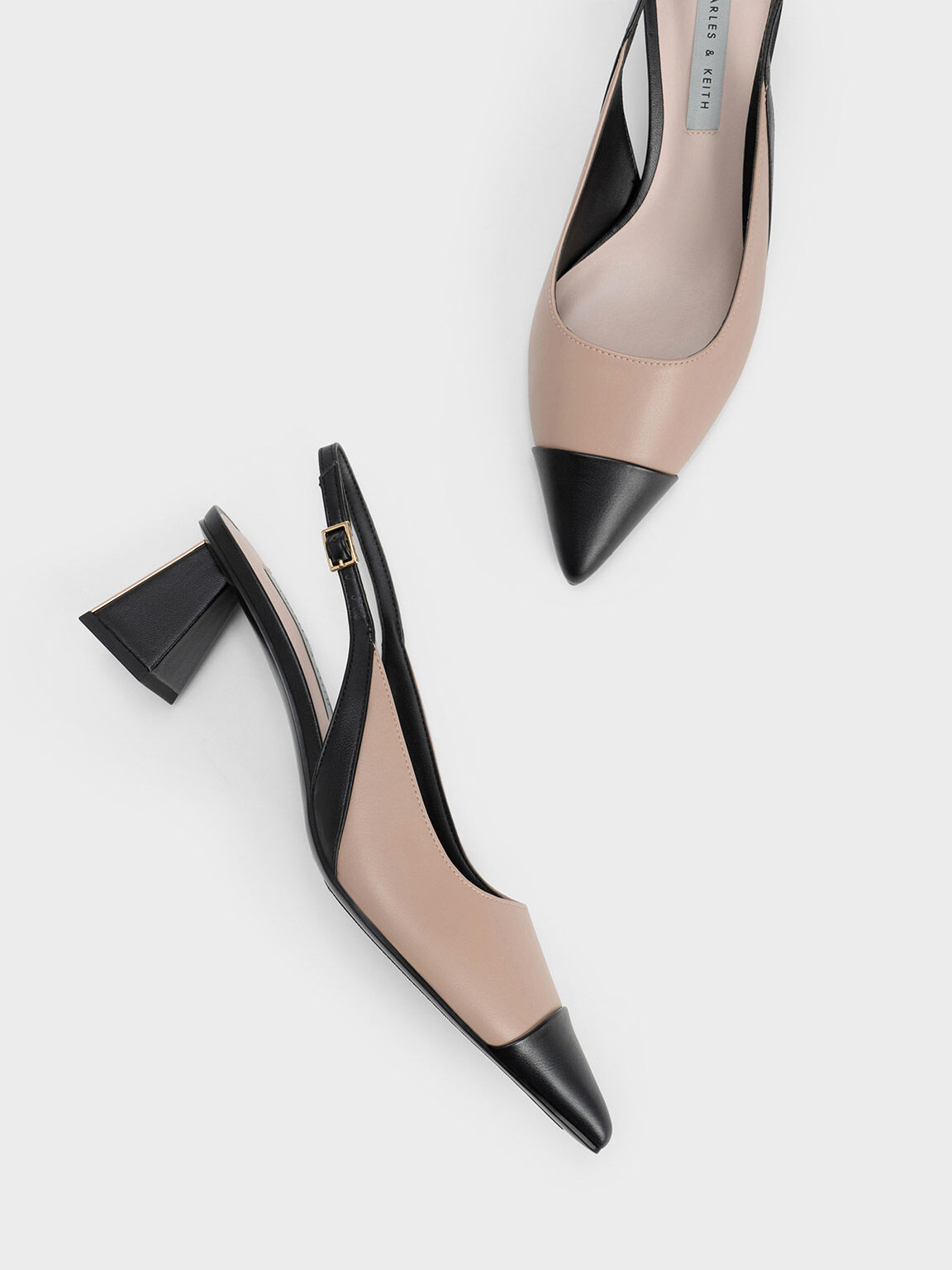 Cap toe new arrivals slingback pumps