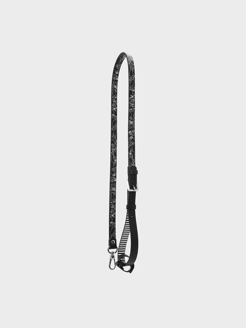 Printed Pet Collar, Black, hi-res