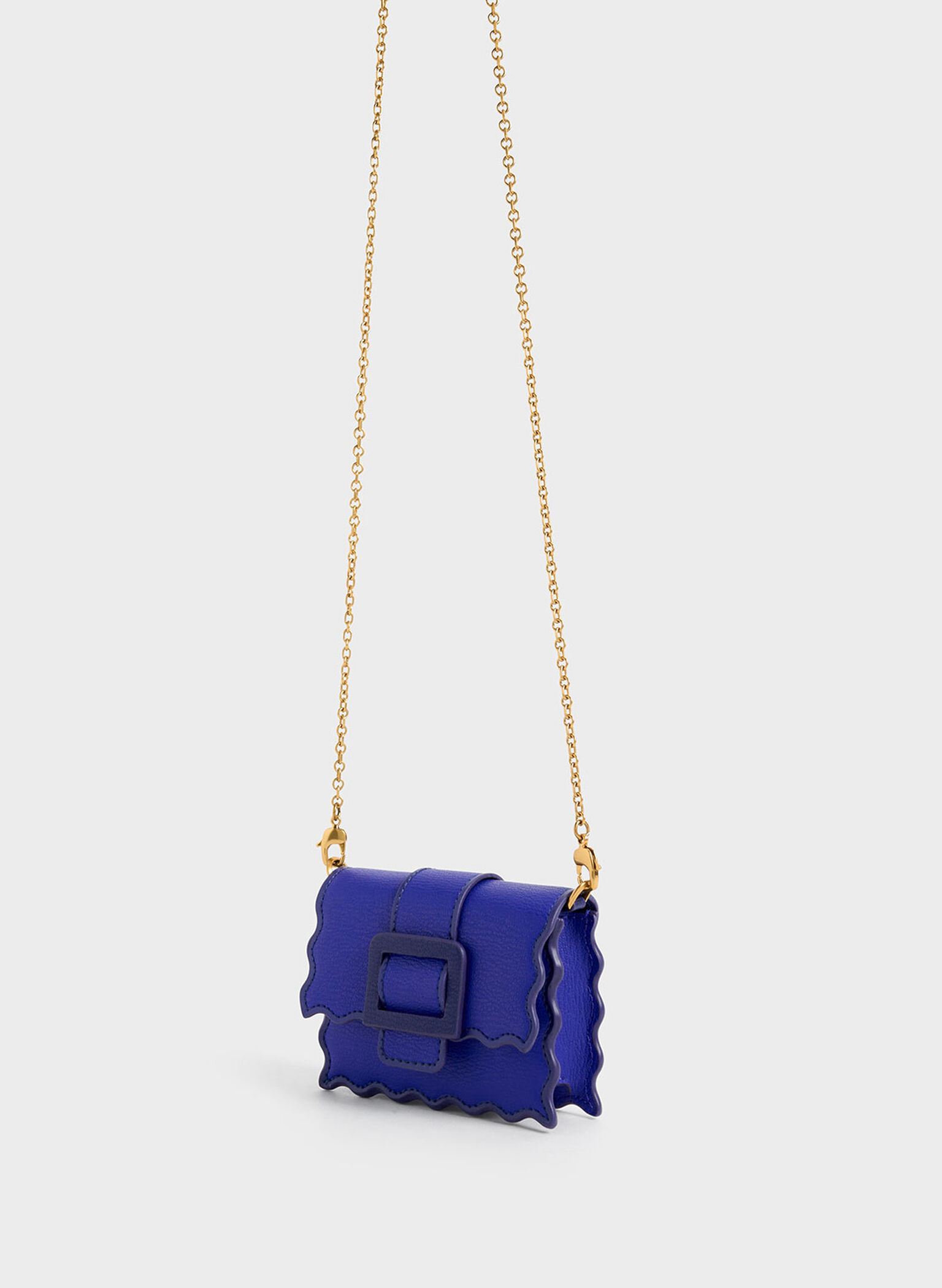 Waverly Scallop-Trim Mini Bag, Cobalt, hi-res