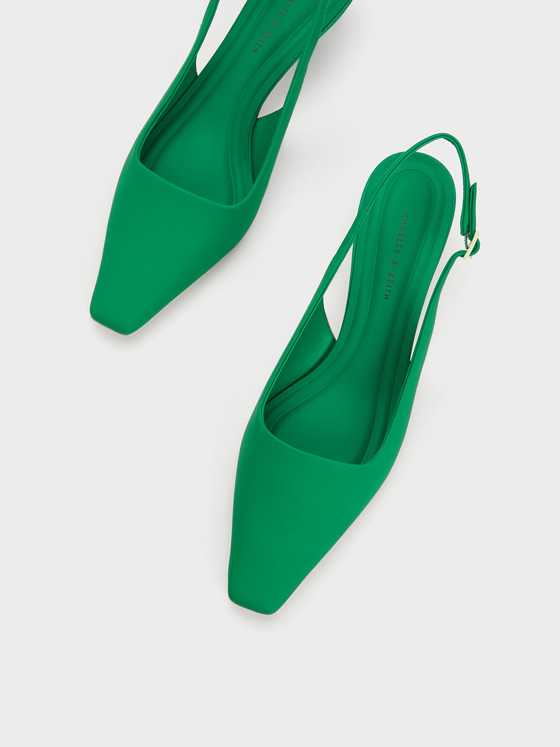 Green cheap slingback heels