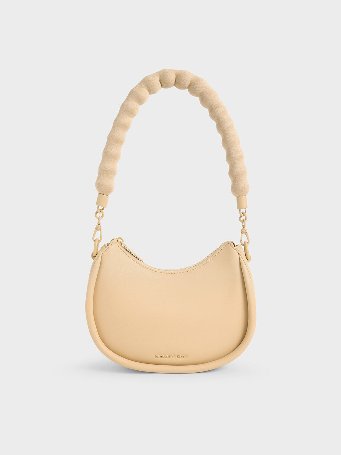 Beige Lana Curved Shoulder Bag CHARLES KEITH UK