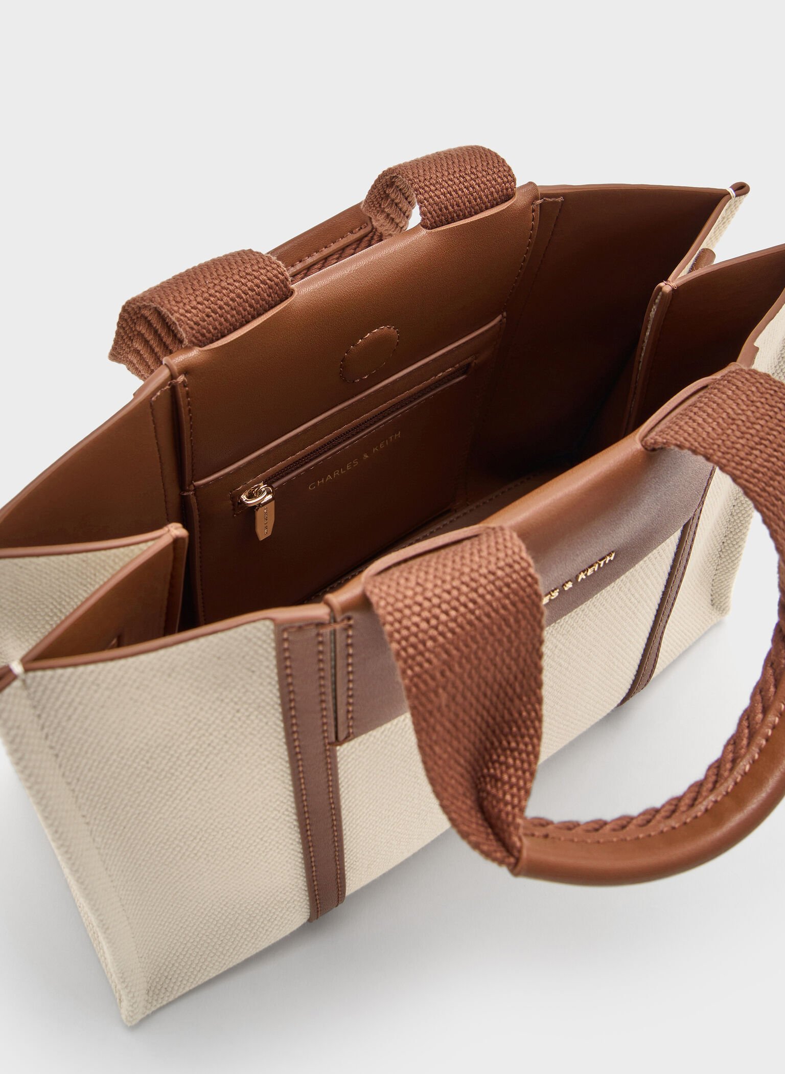 Mini Shalia Canvas Tote Bag, Beige Canvas, hi-res