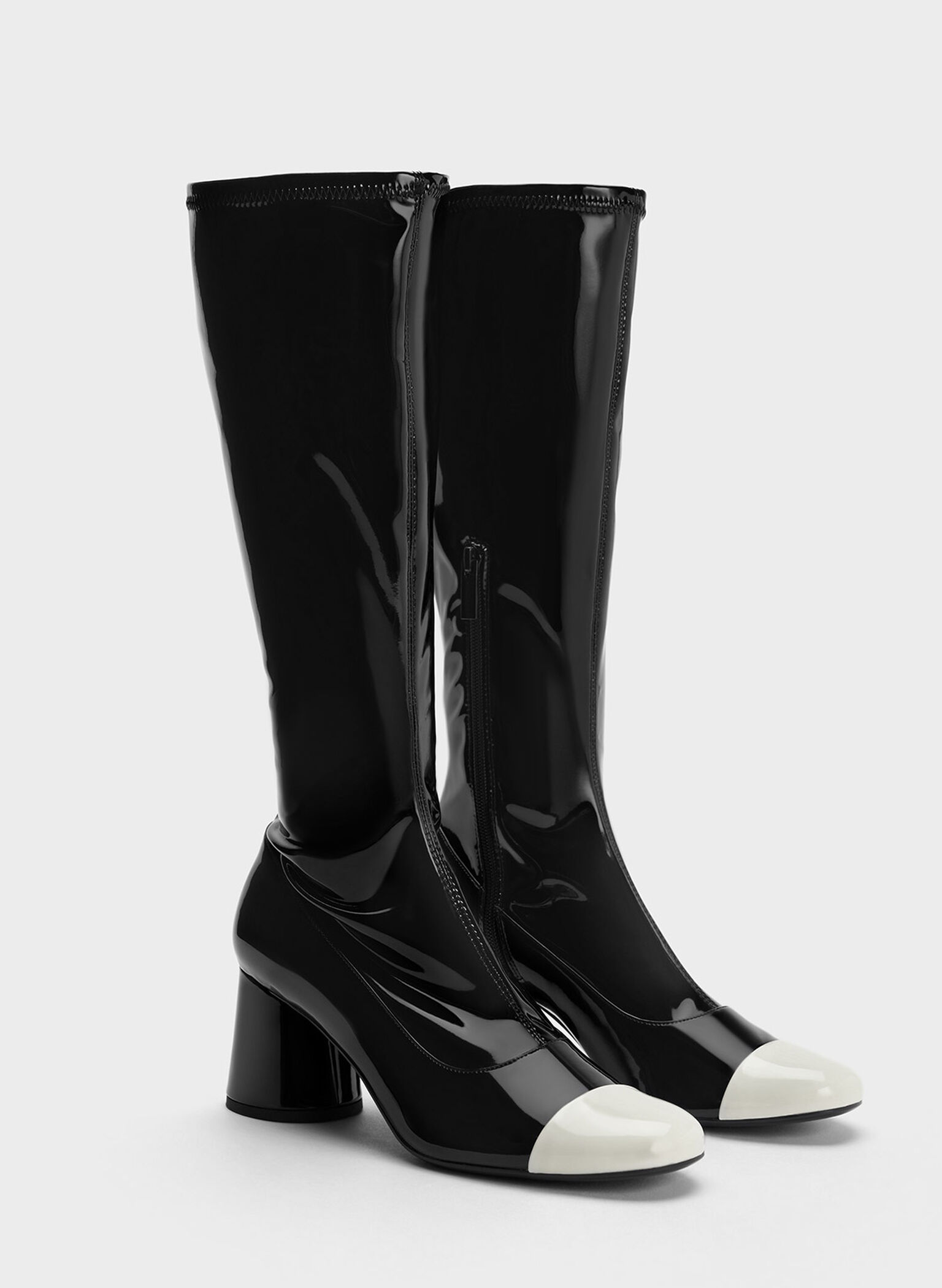 Coco Two-Tone Knee-High Boots, Multi, hi-res