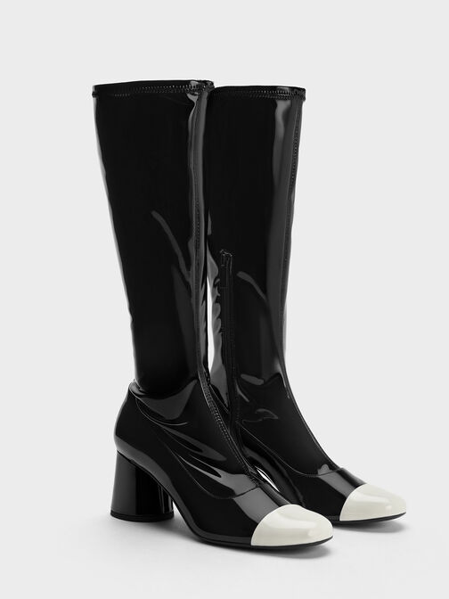 Coco Two-Tone Knee-High Boots, Multi, hi-res