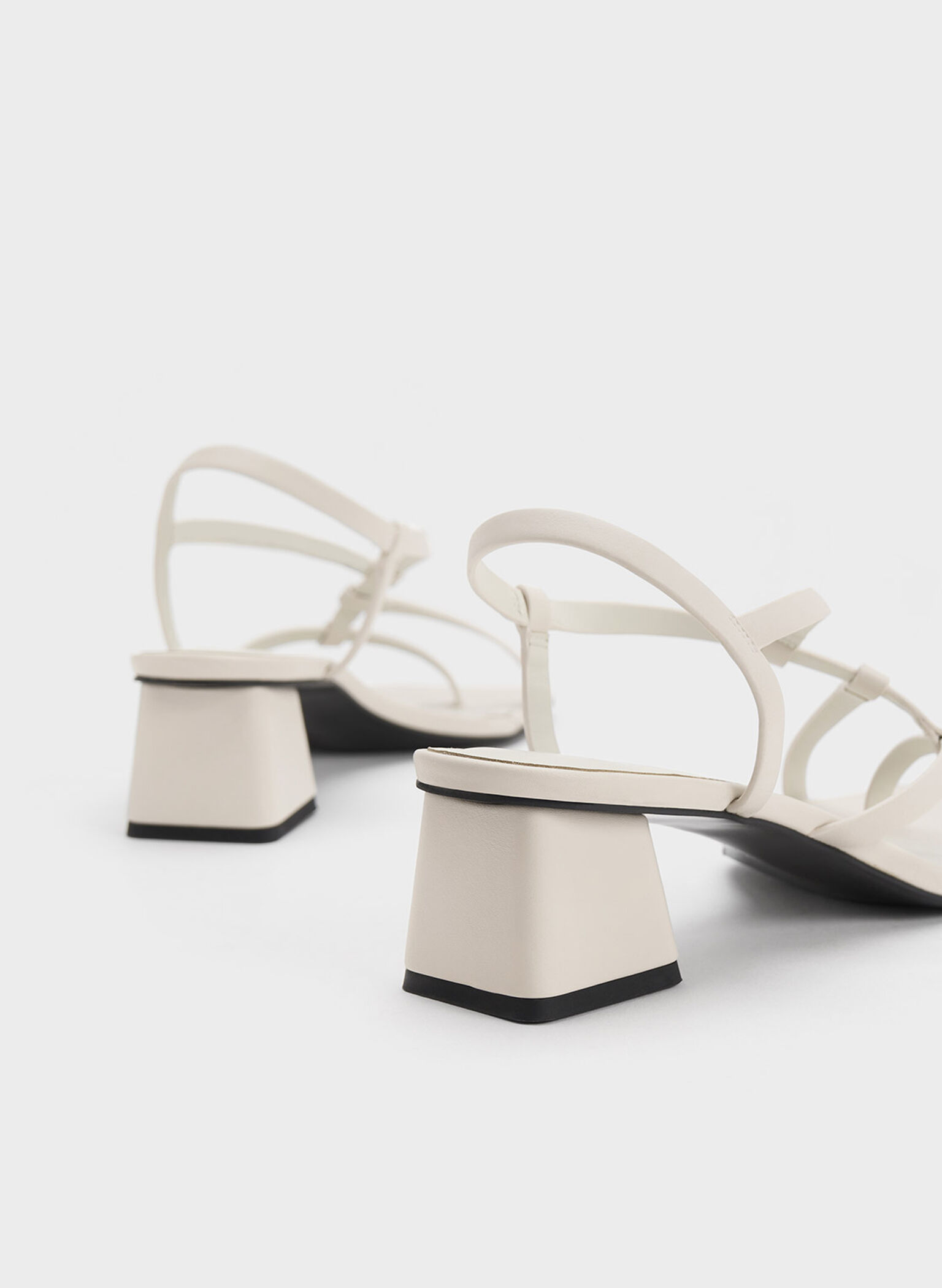 Asymmetric Interwoven Thong Sandals, Chalk, hi-res