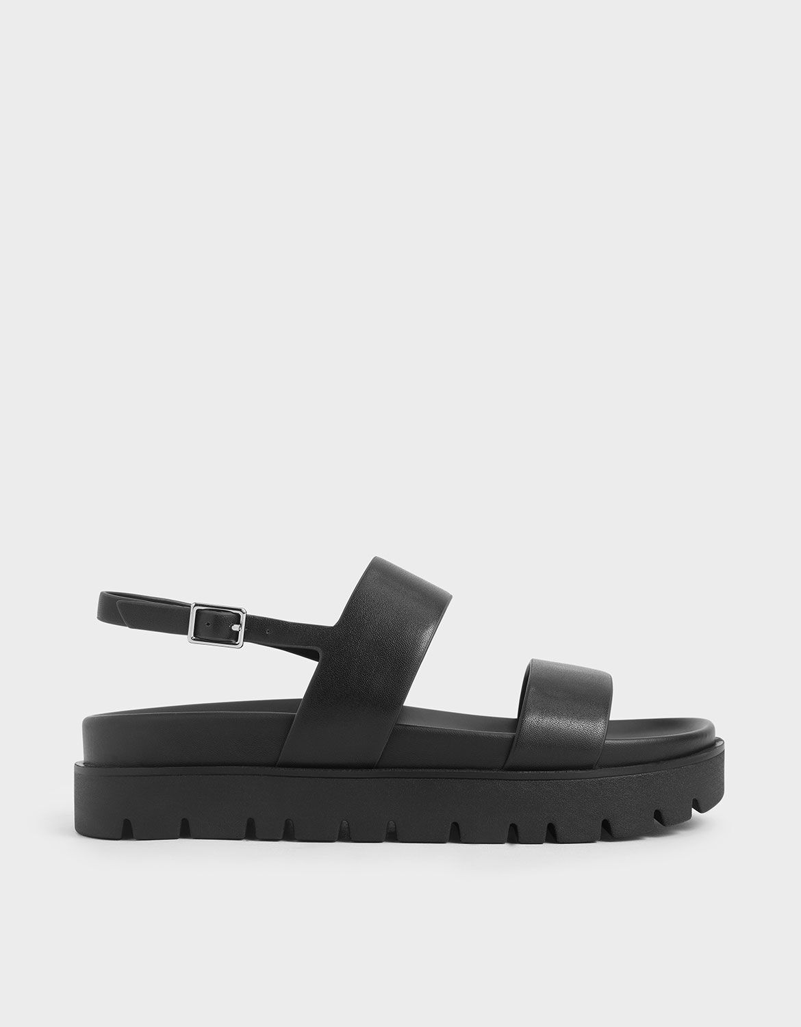 Black Flatform Sandals