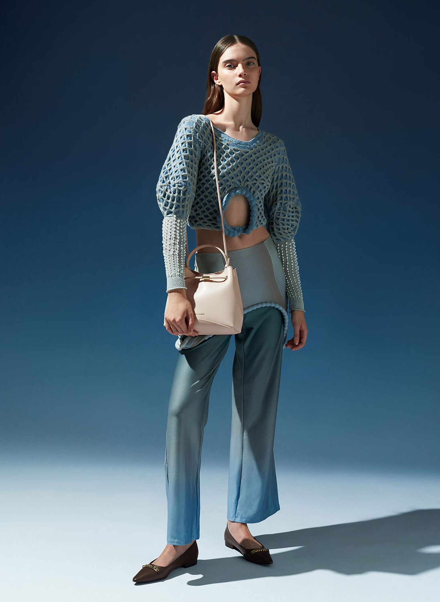 Sybill Geometric Bucket Bag, Oat, hi-res
