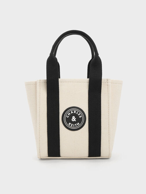 Mini Kay Canvas Contrast-Trim Tote Bag, Multi, hi-res