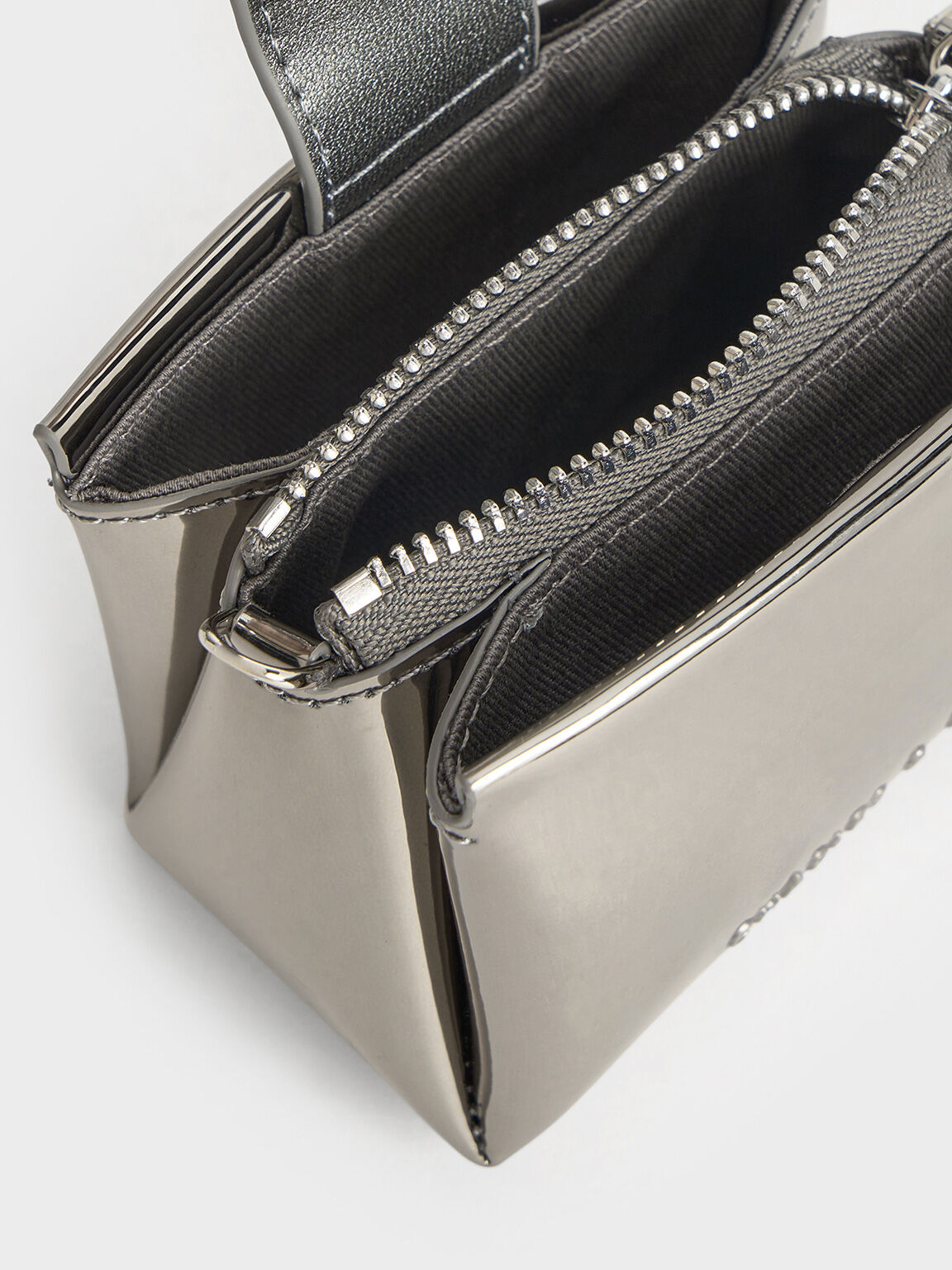 Charles and keith pewter bag top