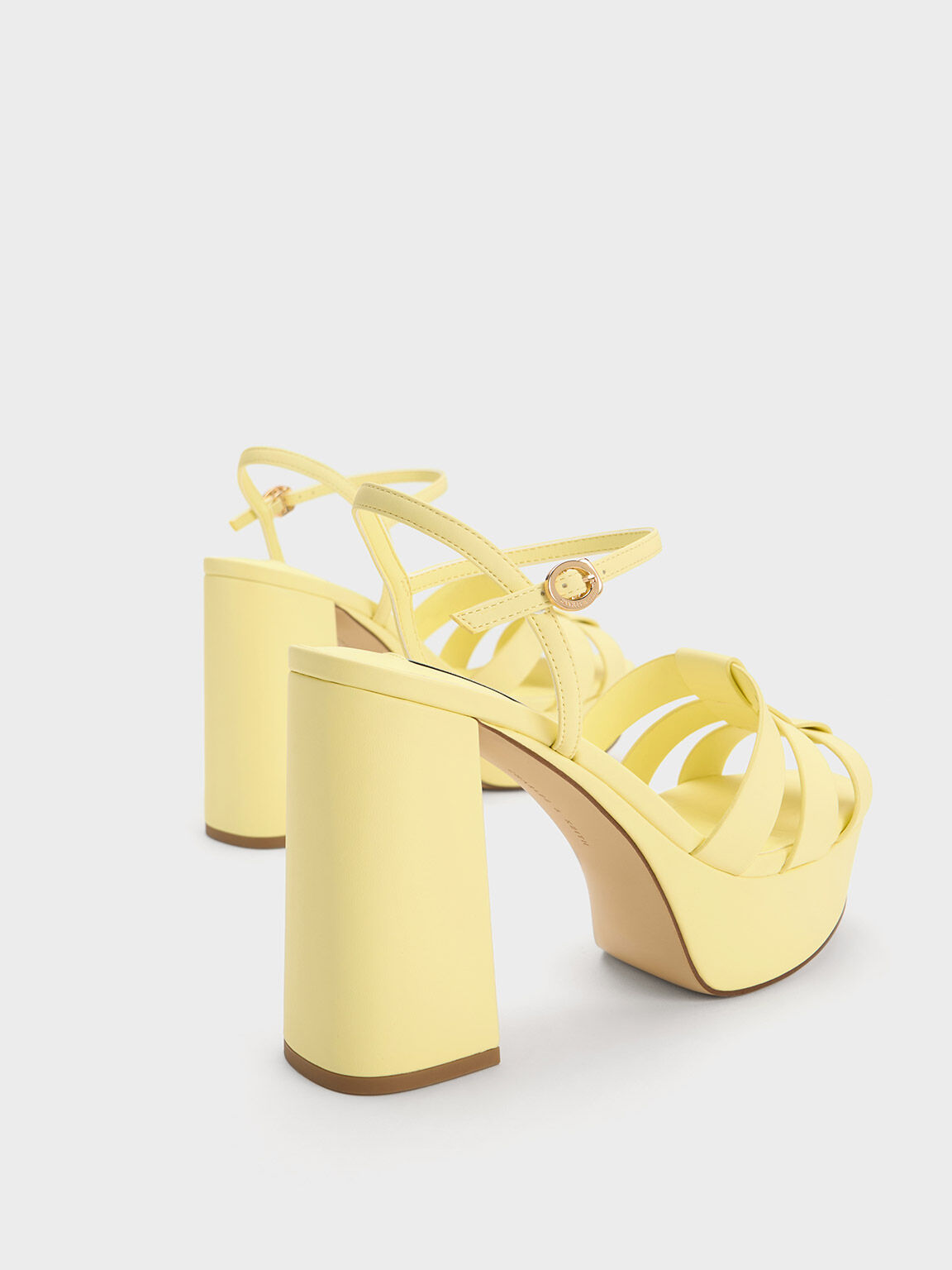 Gladiator Platform Sandals Yellow