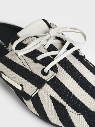 Striped Slip-On Boat Shoes, Multi, hi-res