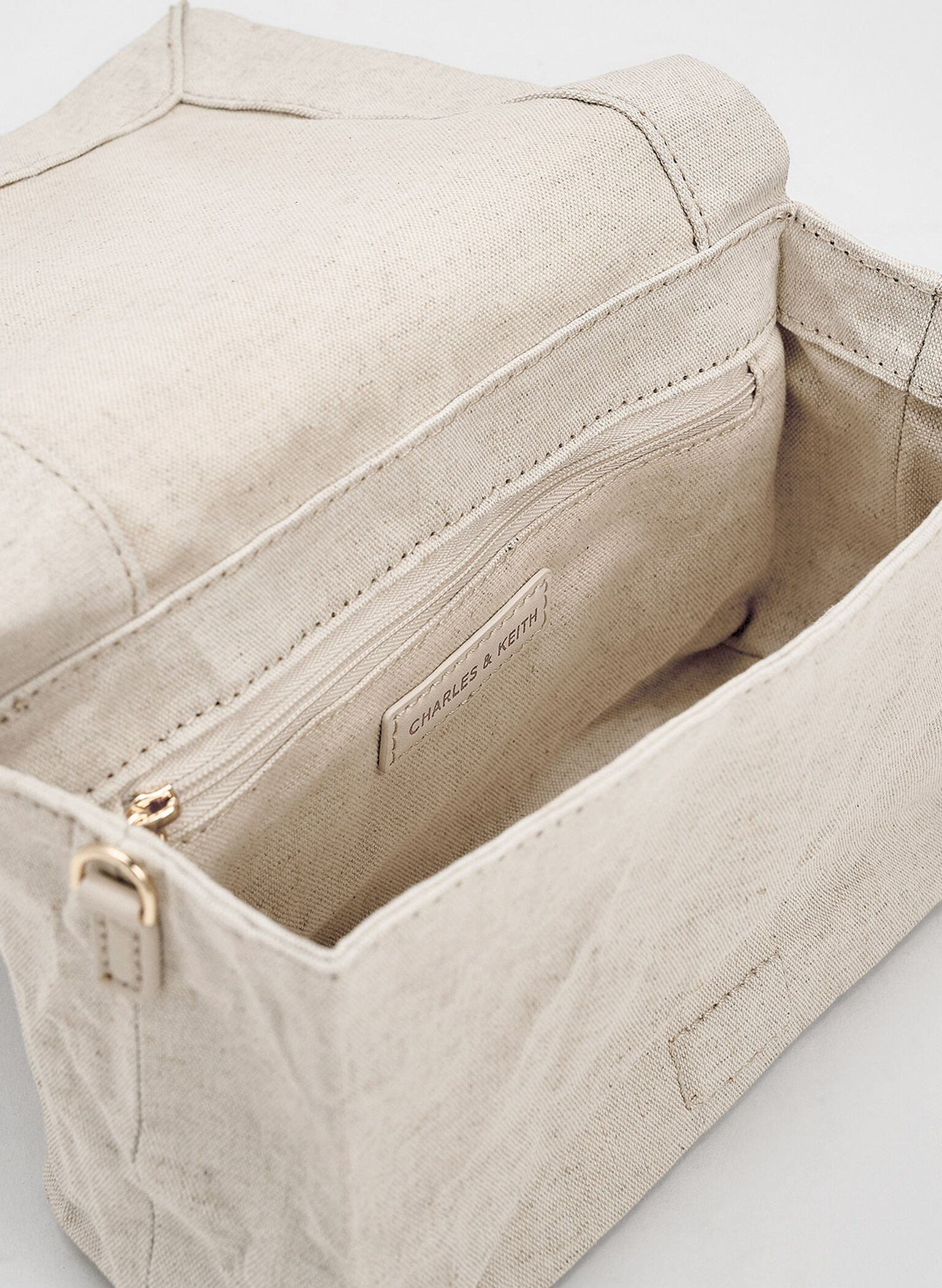 Matina Canvas Crossbody Bag, Beige, hi-res