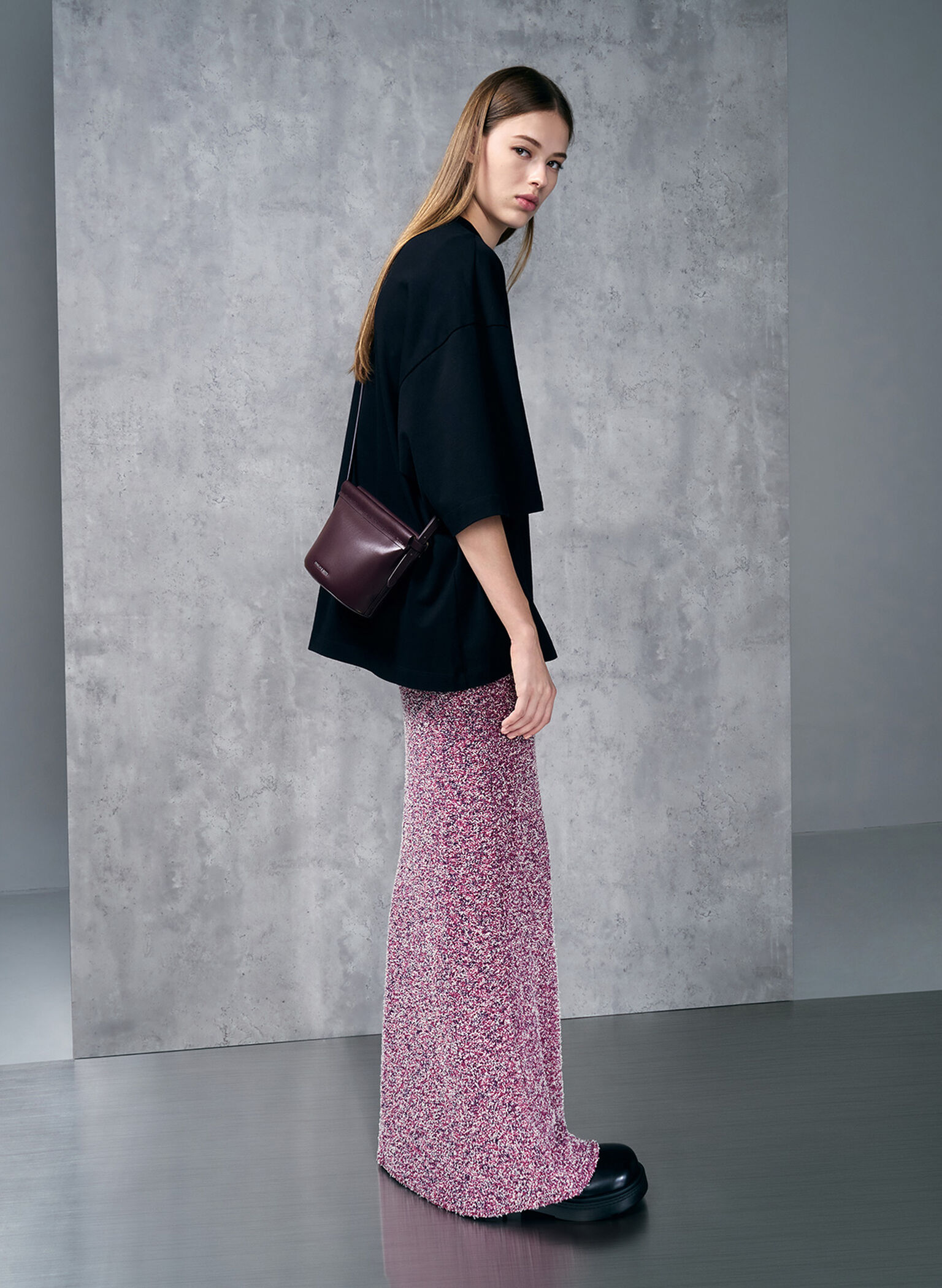 Ellis Bucket Bag, Plum, hi-res