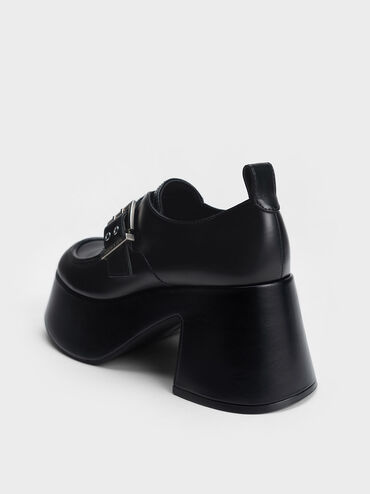 Rubina Buckled Chunky Loafers, Black, hi-res