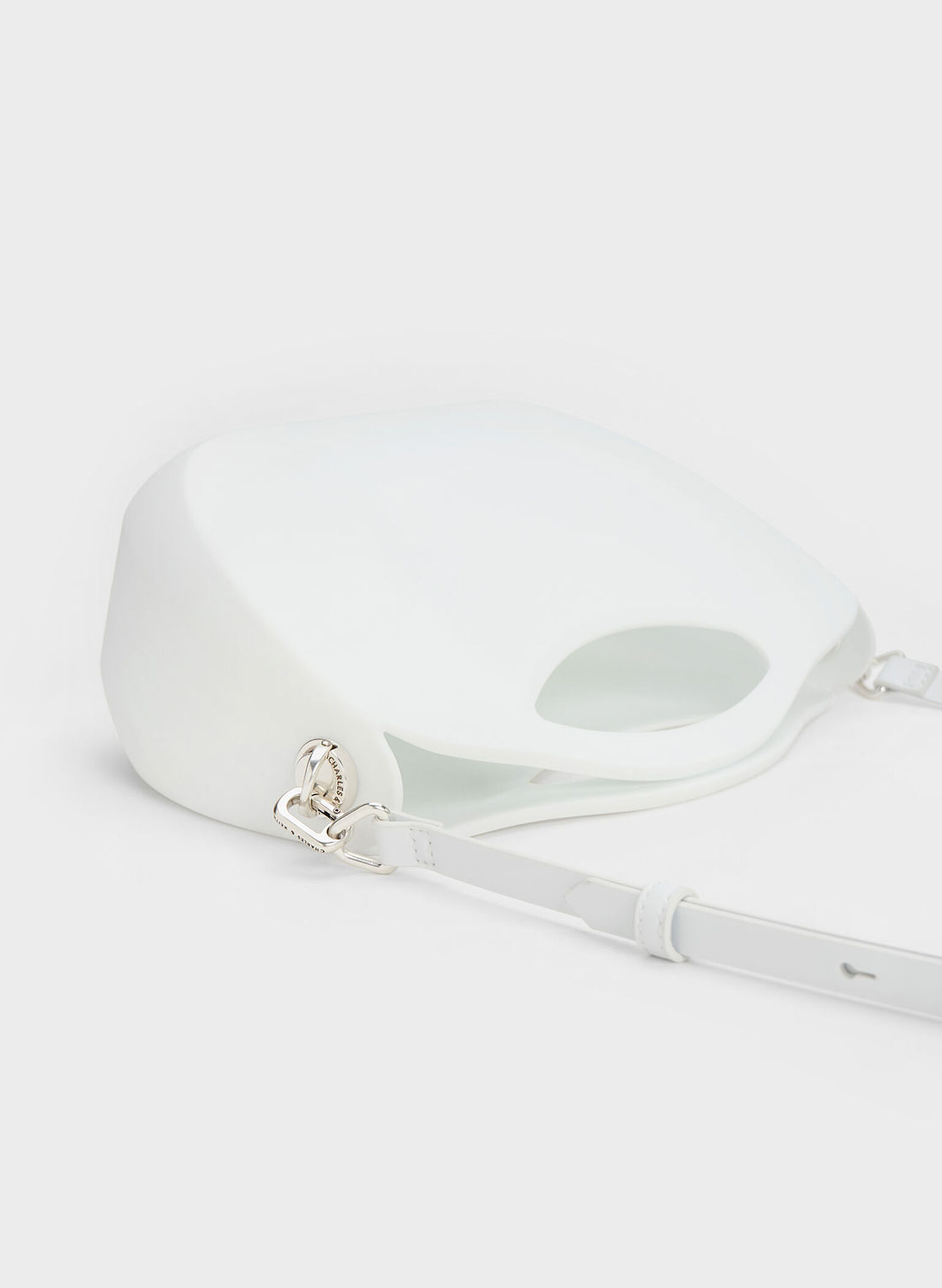 Cocoon Curved Handle Bag, White, hi-res