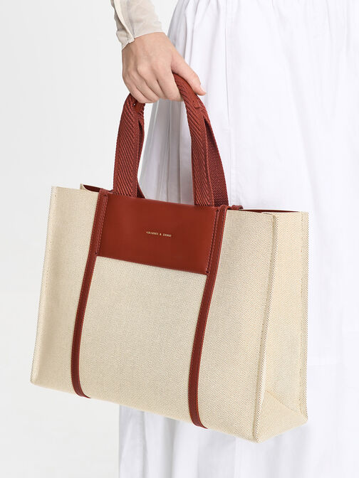 Shalia Canvas Tote Bag, Multi, hi-res