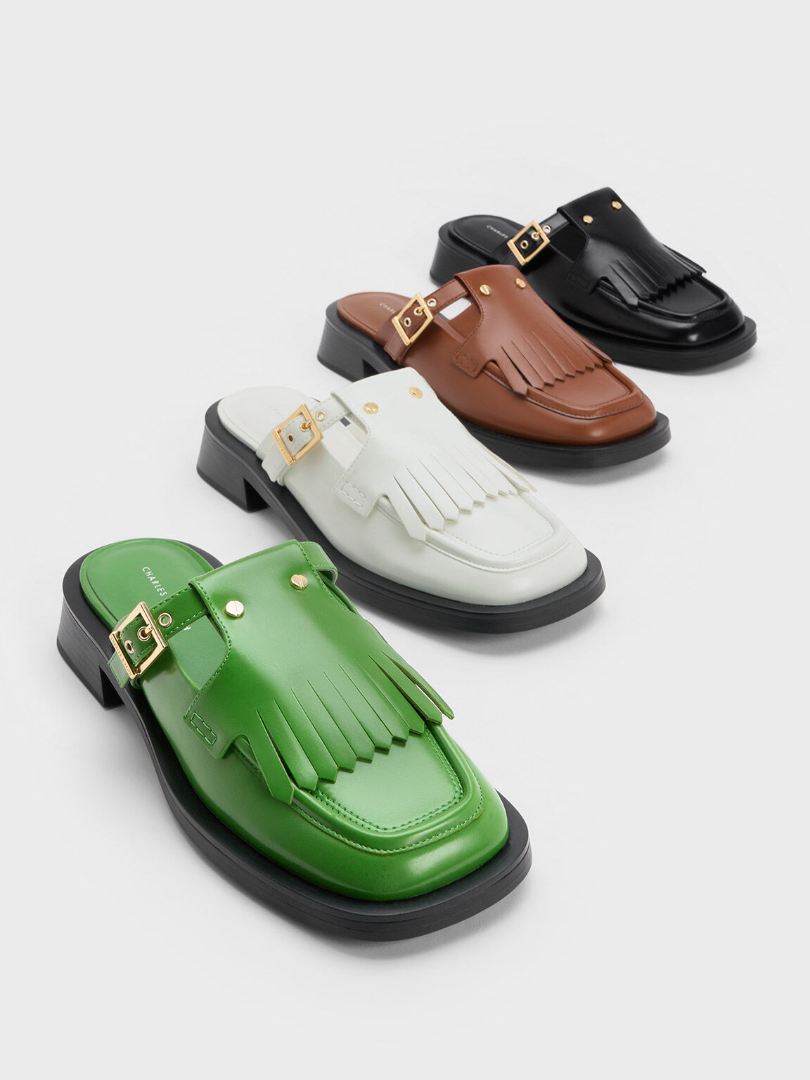 Fringe mules shop