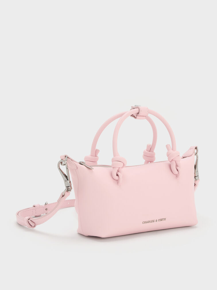 Sammie Knotted-Handle Tote Bag, Cotton Candy Pink, hi-res